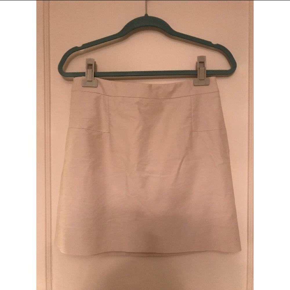 Jcrew White career mini skirt